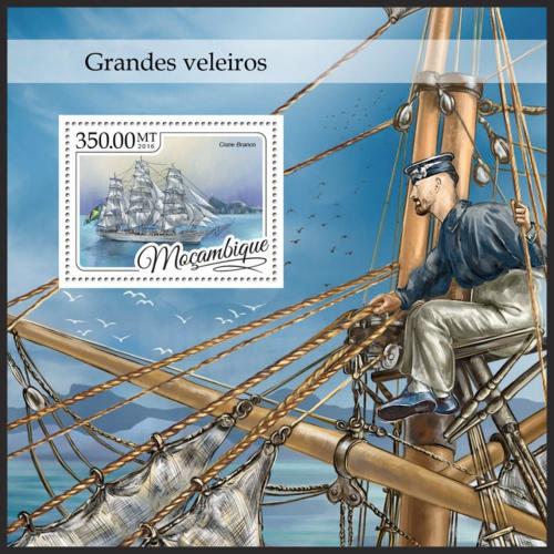 Poštová známka Mozambik 2016 Plachetnice Mi# Block 1200 Kat 20€