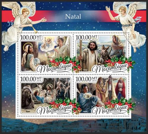 Poštové známky Mozambik 2016 Vianoce Mi# 8874-77 Kat 22€