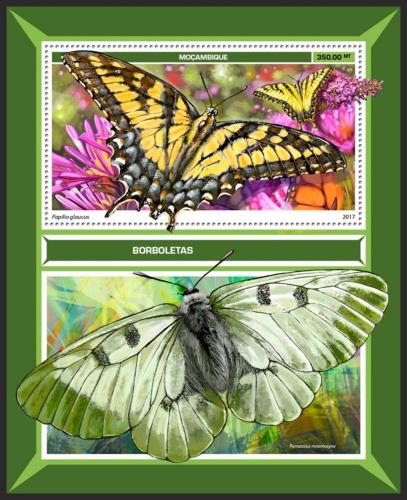 Poštová známka Mozambik 2017 Motýle Mi# Block 1251 Kat 20€
