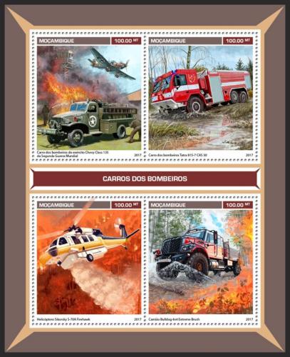 Poštové známky Mozambik 2017 Hasièi Mi# 9124-27 Kat 22€