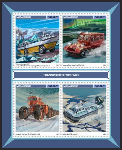 Poštové známky Mozambik 2017 Speciální doprava Mi# 9129-32 Kat 22€