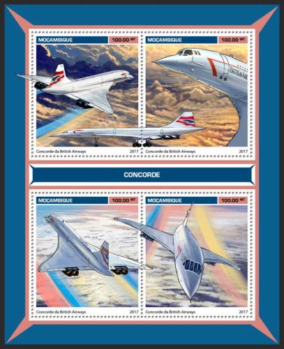 Poštové známky Mozambik 2017 Concorde Mi# 9144-47 Kat 22€