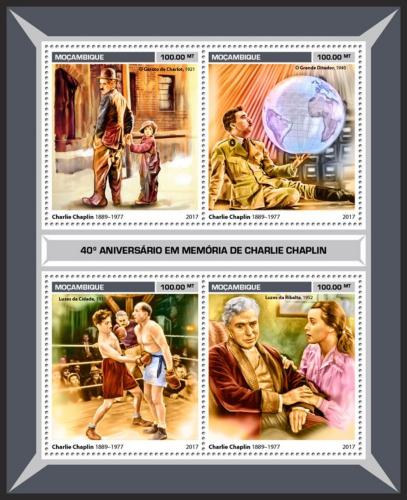 Poštové známky Mozambik 2017 Charlie Chaplin Mi# 9169-72 Kat 22€