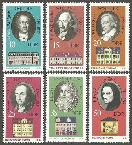 Poštové známky DDR 1973 Osobnosti Mi# 1856-61
