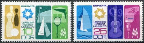 Poštové známky DDR 1973 Ve¾trh v Lipsku Mi# 1872-73