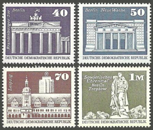 Poštové známky DDR 1973 Výstavba v DDR Mi# 1879-82