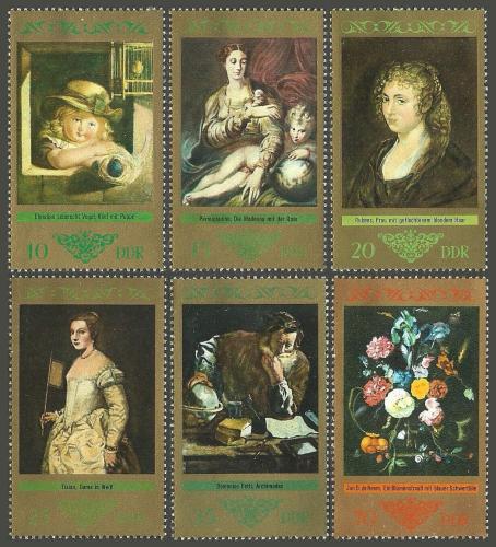 Poštové známky DDR 1973 Umenie Mi# 1892-97