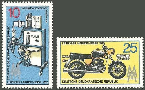 Poštovní známky DDR 1975 Veletrh v Lipsku Mi# 2076-77