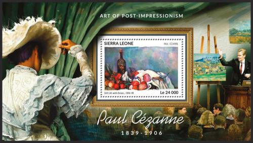 Potov znmka Sierra Leone 2015 Umenie, Paul Czanne Mi# Block 819 Kat 11