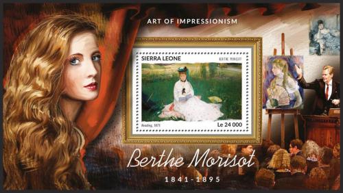 Potov znmka Sierra Leone 2015 Umenie, Berthe Morisot Mi# Block 822 Kat 11
