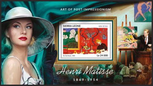 Potov znmka Sierra Leone 2015 Umenie, Henri Matisse Mi# Block 834 Kat 11  - zvi obrzok