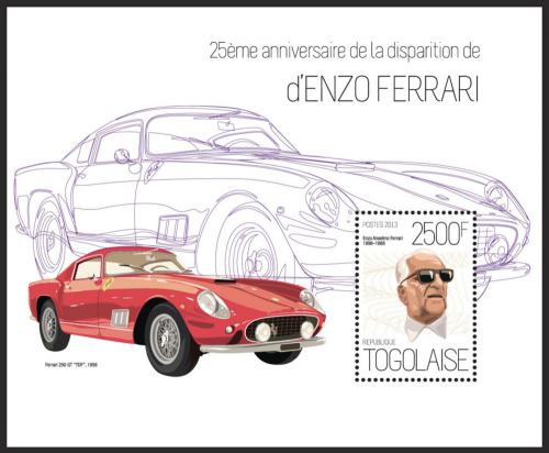 Poštová známka Togo 2013 Enzo Ferrari Mi# Block 865 Kat 10€