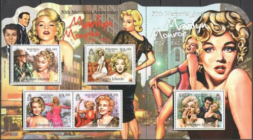 Poštové známky Šalamúnove ostrovy 2012 Marilyn Monroe TOP SET Mi# 1551-55 Kat 21€