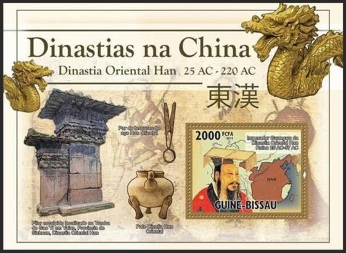Poštová známka Guinea-Bissau 2010 Èínská dynastie Chan Mi# Block 840 Kat 8€ - zväèši� obrázok