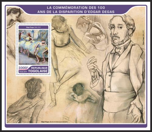Poštová známka Togo 2017 Umenie, Edgar Degas Mi# Block 1426 Kat 13€