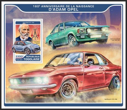 Poštová známka Togo 2017 Adam Opel Mi# Block 1427 Kat 13€