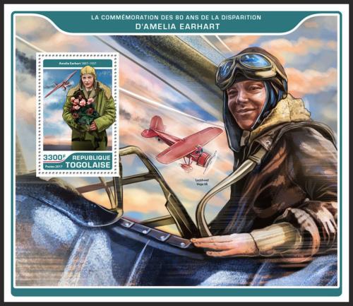 Poštová známka Togo 2017 Amelia Earhart Mi# Block 1433 Kat 13€
