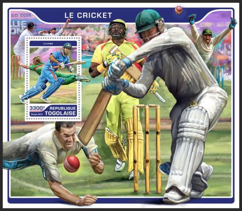 Poštová známka Togo 2017 Kriket Mi# Block 1439 Kat 13€