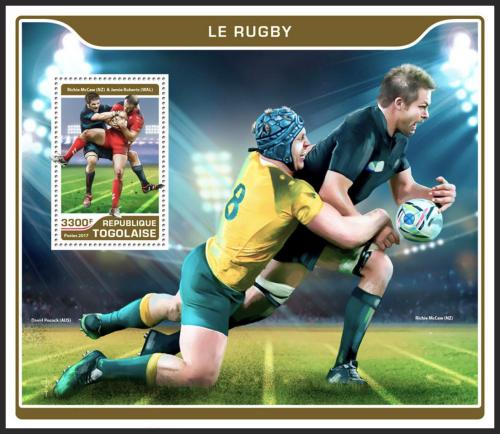 Poštová známka Togo 2017 Rugby Mi# Block 1441 Kat 13€