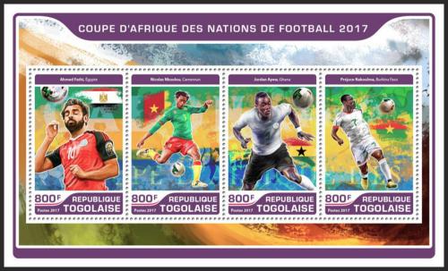 Poštové známky Togo 2017 Africký futbalový pohár Mi# 8154-57 Kat 13€
