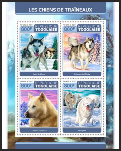 Poštové známky Togo 2017 Tažní psi Mi# 8224-27 Kat 13€