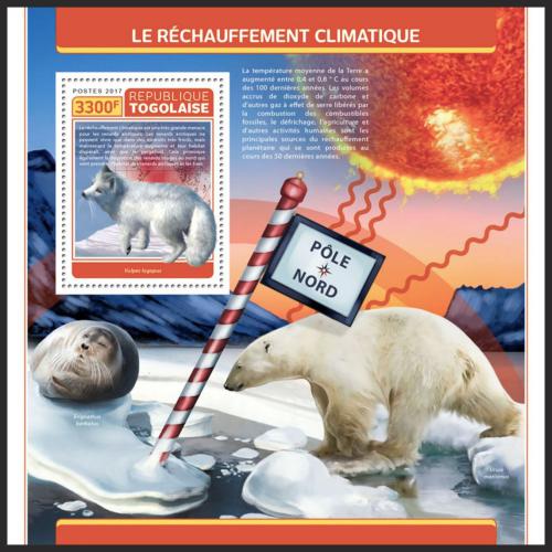 Poštová známka Togo 2017 Klimatické zmìny Mi# Block 1458 Kat 13€
