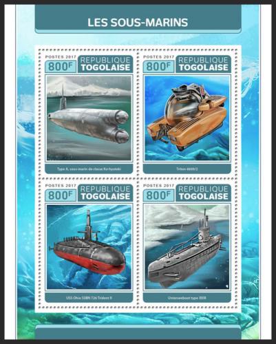 Poštové známky Togo 2017 Ponorky Mi# 8239-42 Kat 13€ 