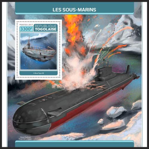 Poštová známka Togo 2017 Ponorky Mi# Block 1459 Kat 13€