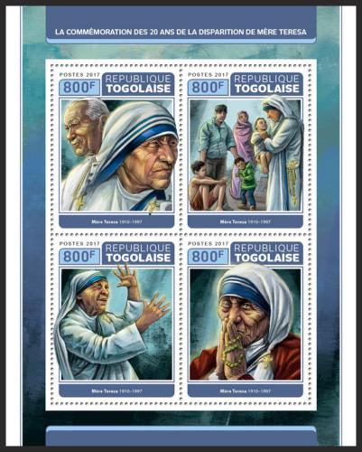 Poštové známky Togo 2017 Matka Tereza Mi# 8269-72 Kat 13€