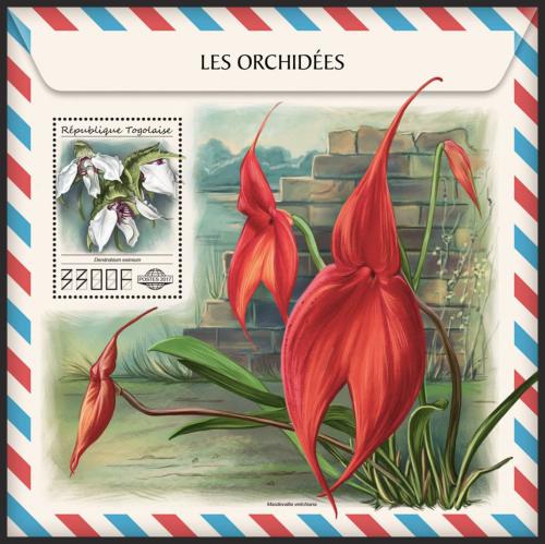 Poštová známka Togo 2017 Orchideje Mi# Block 1498 Kat 13€