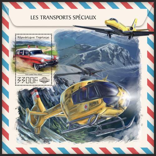 Poštová známka Togo 2017 Speciální doprava Mi# Block 1502 Kat 13€