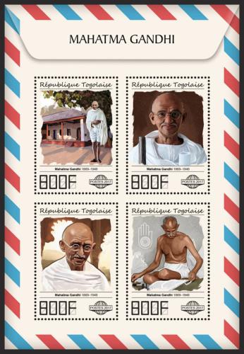 Poštové známky Togo 2017 Mahátma Gándhí Mi# 8522-25 Kat 13€