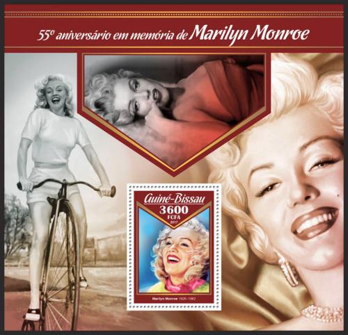 Poštová známka Guinea-Bissau 2017 Marilyn Monroe Mi# Block 1567 Kat 13.50€