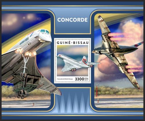 Potov znmka Guinea-Bissau 2017 Concorde Mi# Block 1593 Kat 12.50 - zvi obrzok
