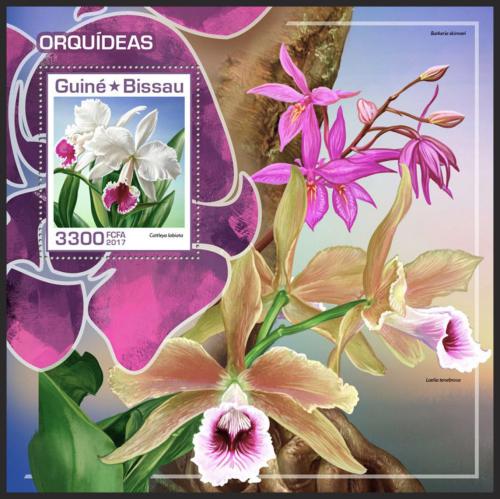 Potov znmka Guinea-Bissau 2017 Orchideje Mi# Block 1612 Kat 12.50