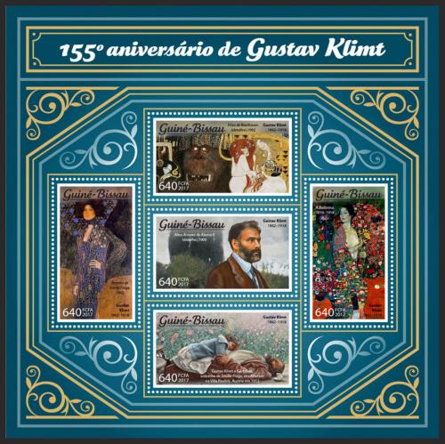 Potov znmky Guinea-Bissau 2017 Umenie, Gustav Klimt Mi# 9518-22 Kat 12 - zvi obrzok