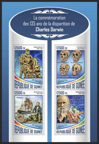 Poštové známky Guinea 2017 Charles Darwin Mi# 12690-93 Kat 20€