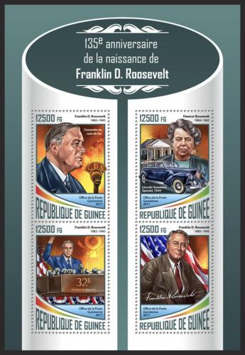 Poštové známky Guinea 2017 Prezident Franklin D. Roosevelt Mi# 12705-08 Kat 20€