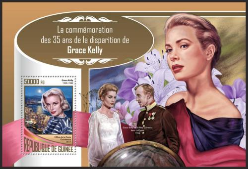 Poštová známka Guinea 2017 Grace Kelly Mi# Block 2845 Kat 20€