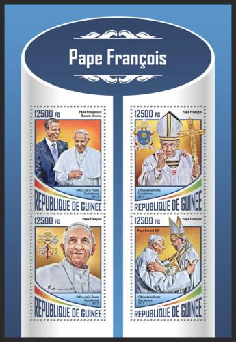 Poštové známky Guinea 2017 Papež František Mi# 12750-53 Kat 20€