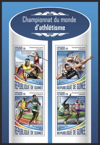 Poštové známky Guinea 2017 MS v lehké atletice Mi# 12760-63 Kat 20€