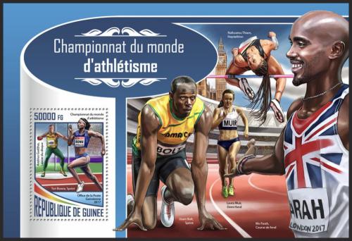 Poštová známka Guinea 2017 MS v lehké atletice Mi# Block 2848 Kat 20€