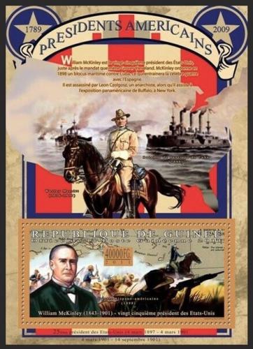 Poštová známka Guinea 2011 William McKinley, 25. US prezident Mi# Block 1915 Kat 16€