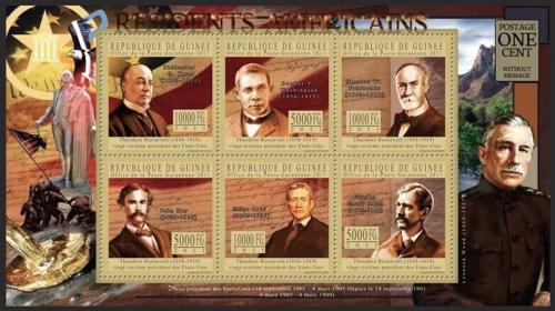 Poštové známky Guinea 2011 Theodore Roosevelt, 26. US prezident Mi# 8134-39 25€