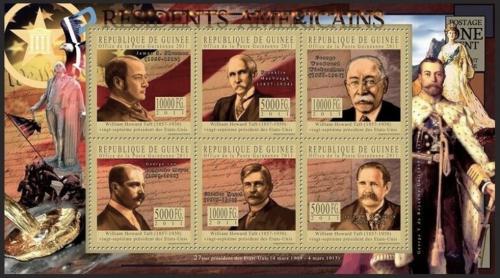 Poštové známky Guinea 2011 William Howard Taft, 27. US prezident Mi# 8140-45 Kat 25€