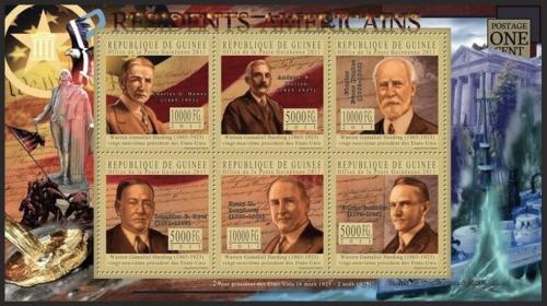 Poštové známky Guinea 2011 Warren Harding, 29. US prezident Mi# 8152-57 Kat 25€