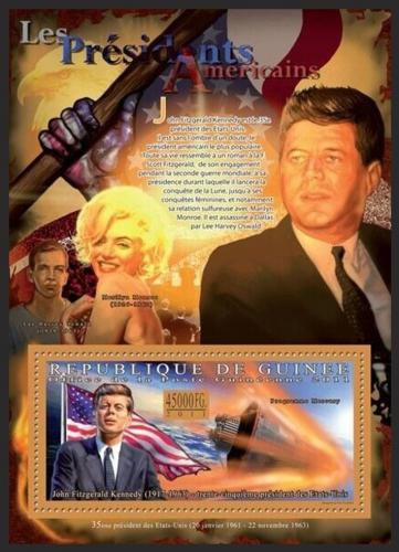 Poštová známka Guinea 2011 John F. Kennedy, 35. US prezident Mi# Block 1925 Kat 16€