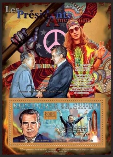 Poštová známka Guinea 2011 Richard Nixon, 37. US prezident Mi# Block 1927 Kat 16€
