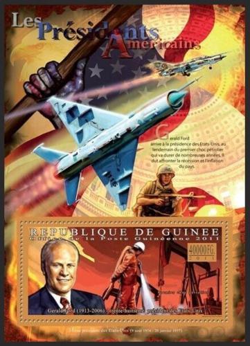 Poštová známka Guinea 2011 Gerald Ford, 38. US prezident Mi# Block 1928 Kat 16€
