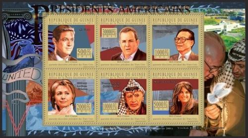 Poštové známky Guinea 2011 Bill Clinton, 42. US prezident Mi# 8230-35 Kat 18€